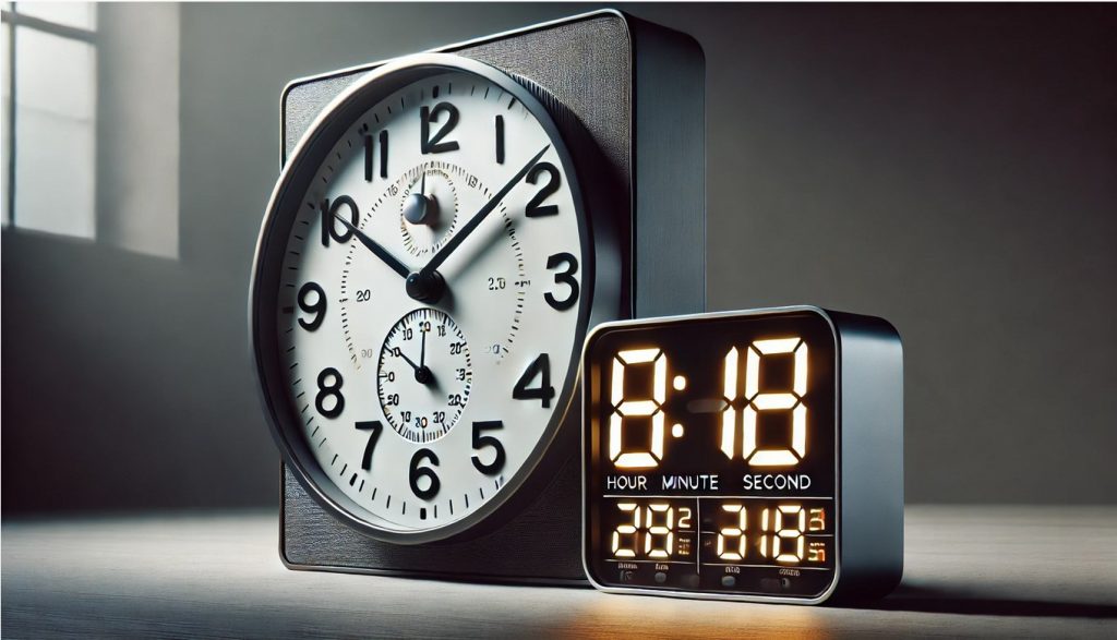 Analog Clock vs Digital Clock